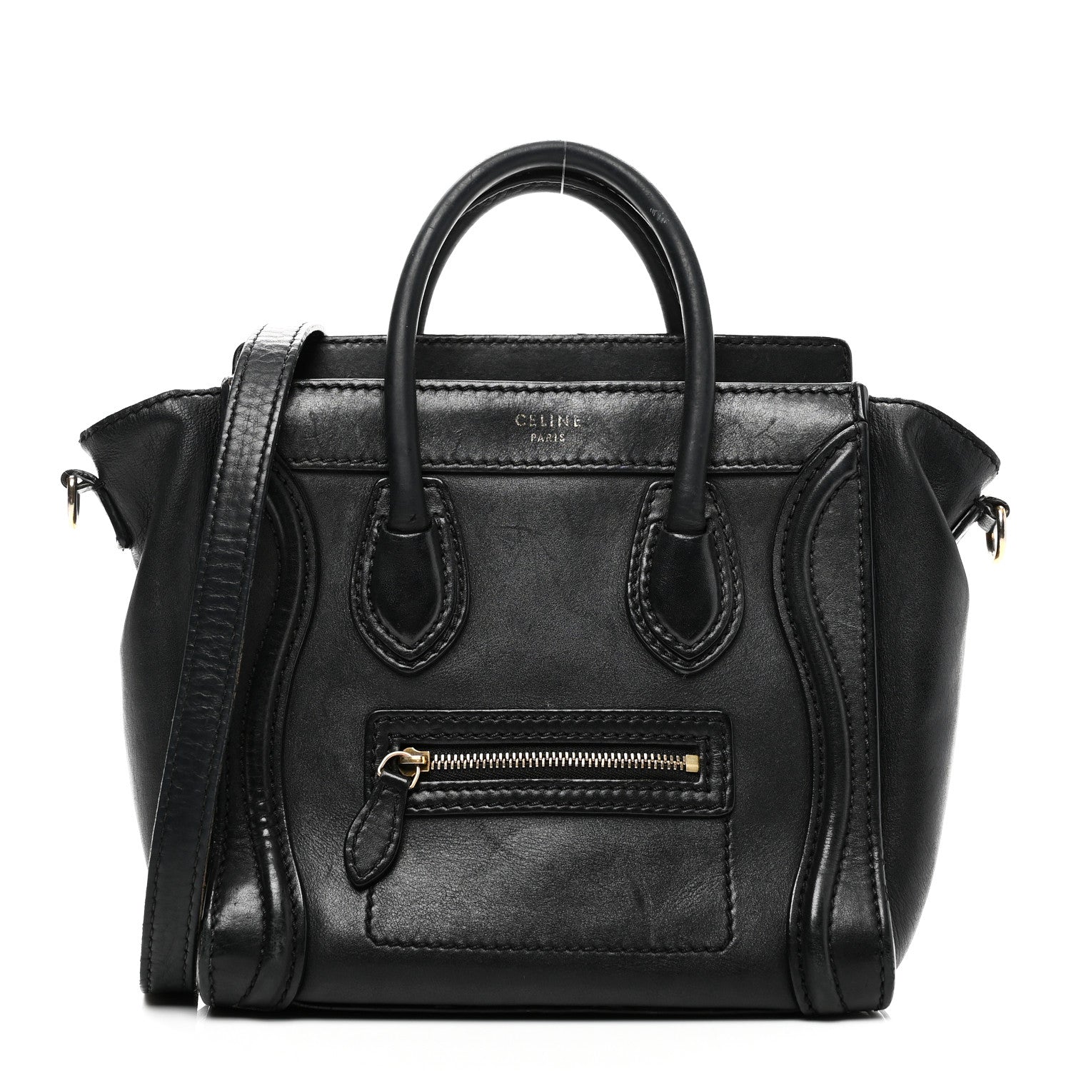 Smooth Calfskin Nano Luggage Black