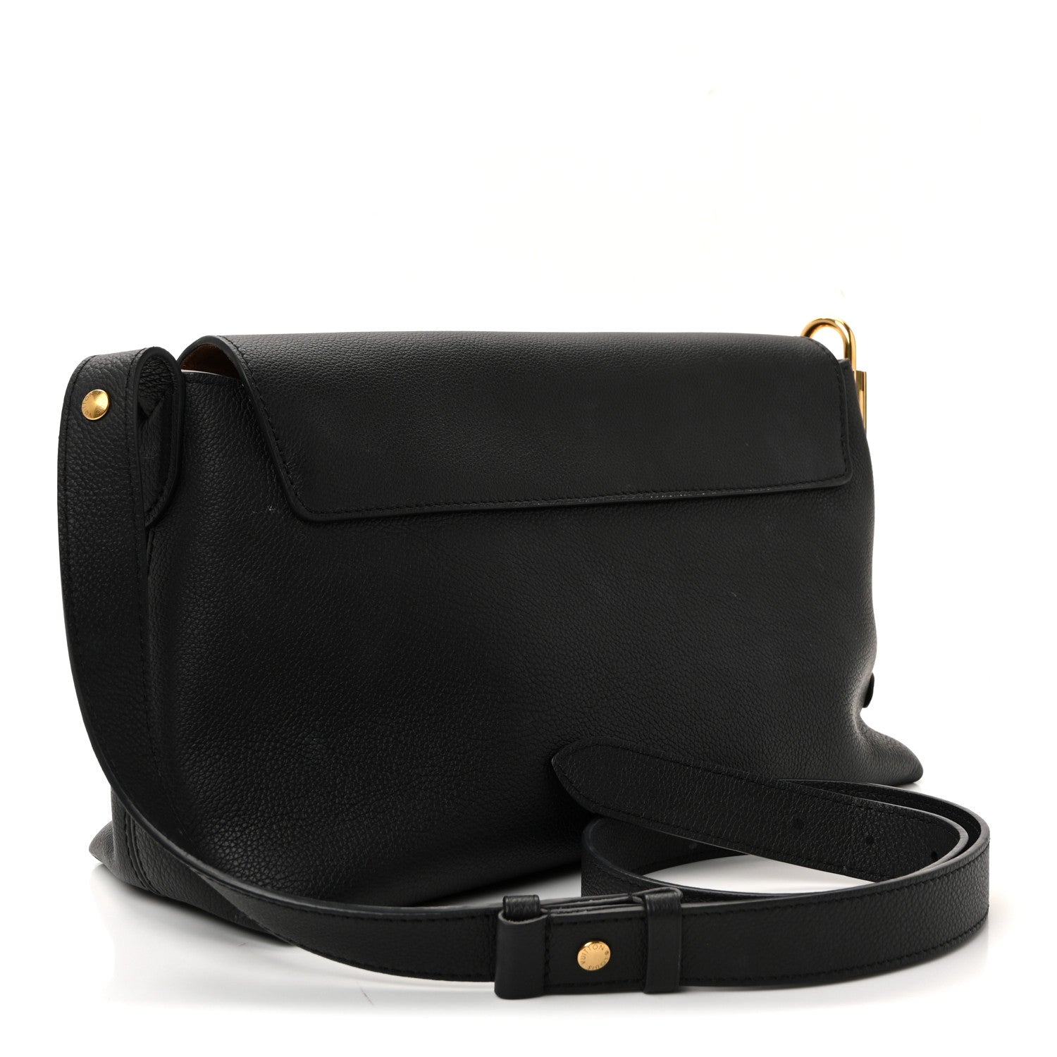 Grained Calfskin Low Key Messenger Black