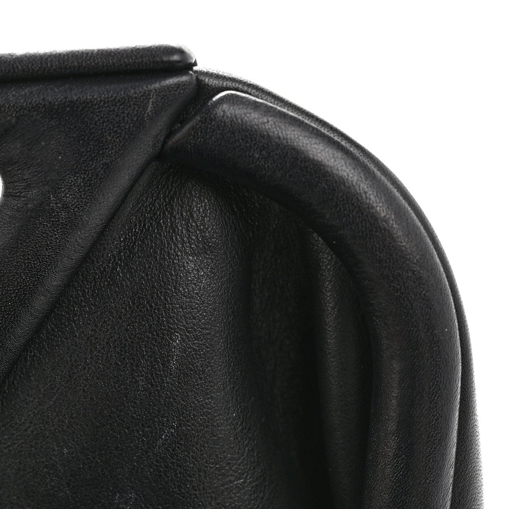 Calfskin Small The Point Triangle Bag Black
