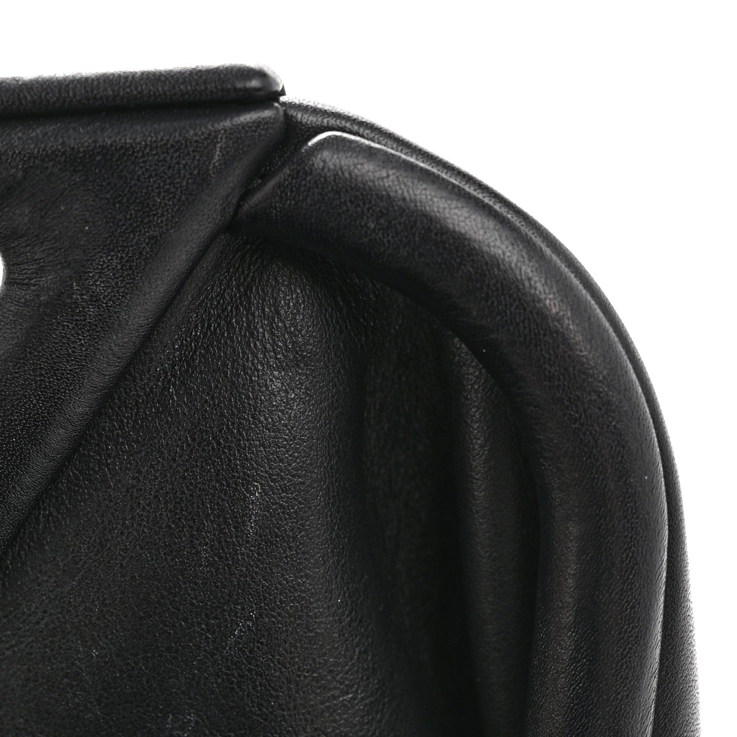 Calfskin Small The Point Triangle Bag Black