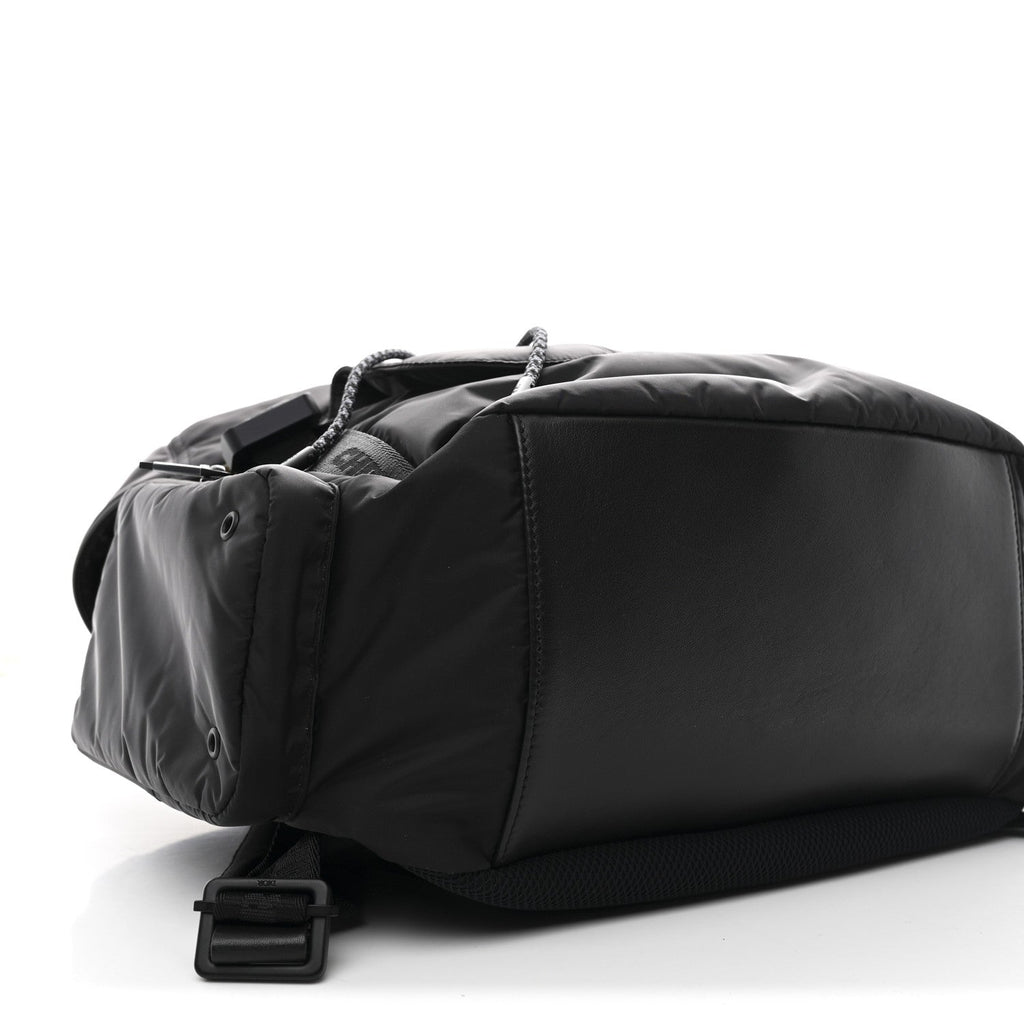 Nylon Saddle Backpack Black
