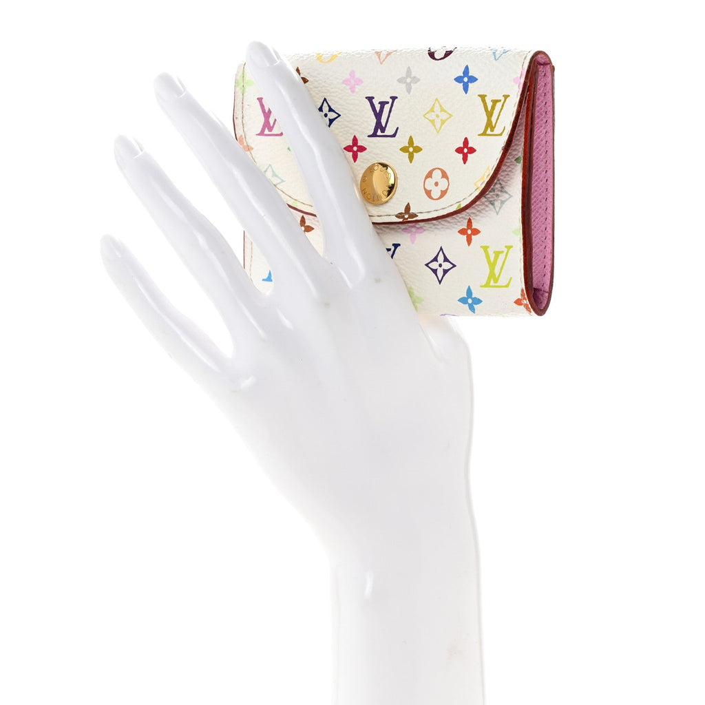 Monogram Multicolor Business  Holder White Litchi
