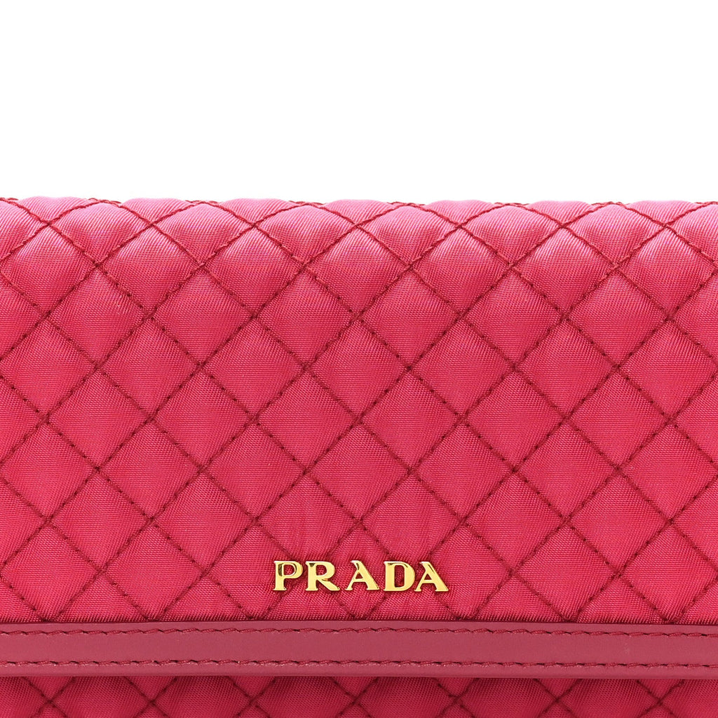 Tessuto Nylon Quilted Continental Flap Wallet Ibisco