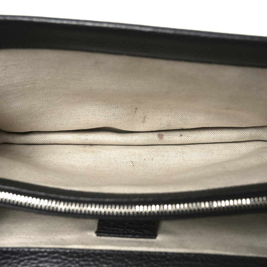 Pebbled Calfskin Small Dionysus Shoulder Bag Black