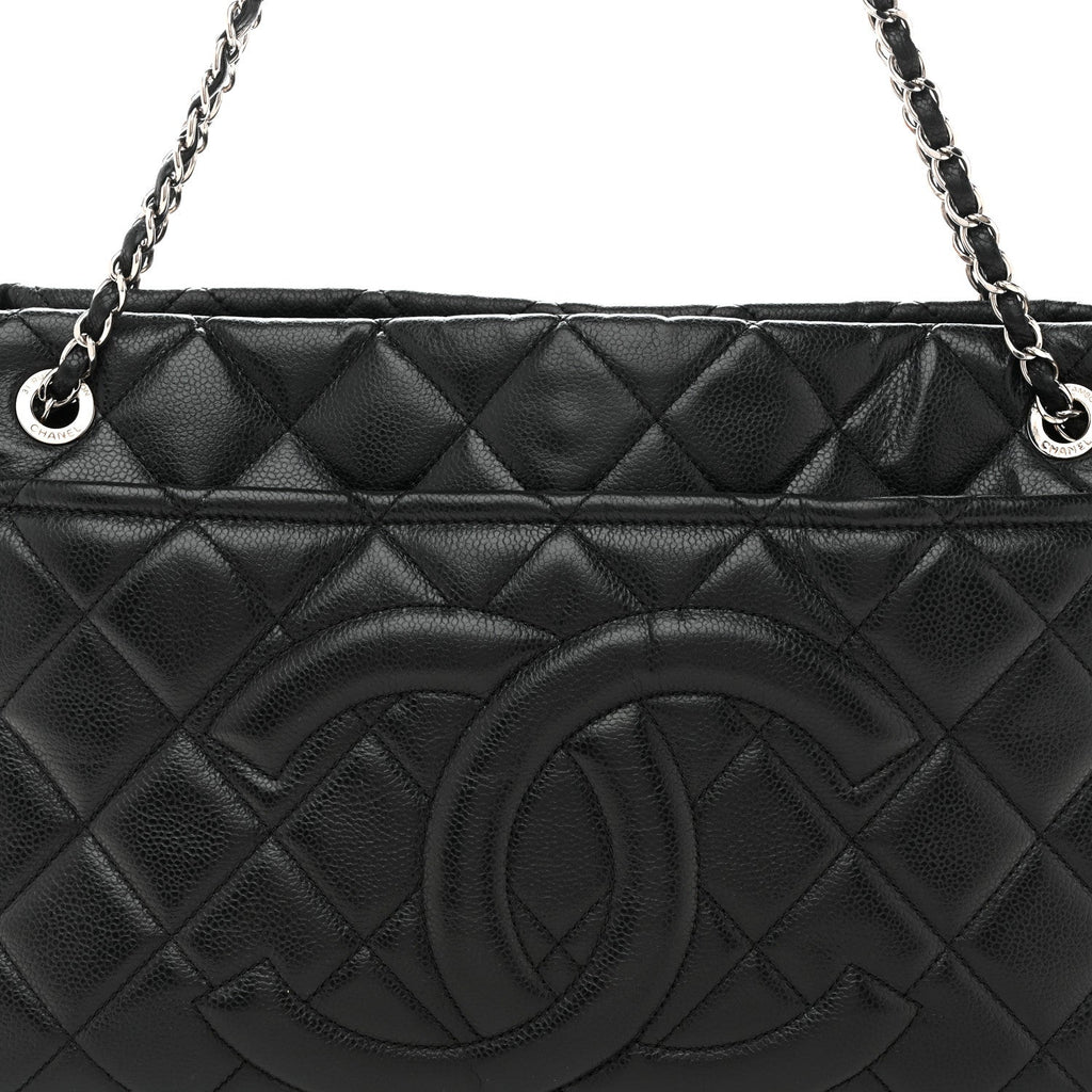Caviar Quilted CC Timeless Soft Tote Black