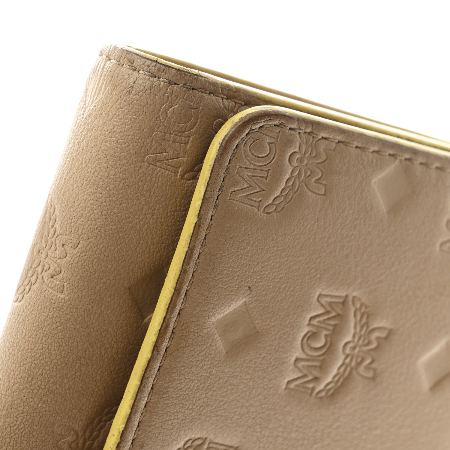 Calfskin Ottomar Klara Tri Fold Phone Wallet On Strap Croissant