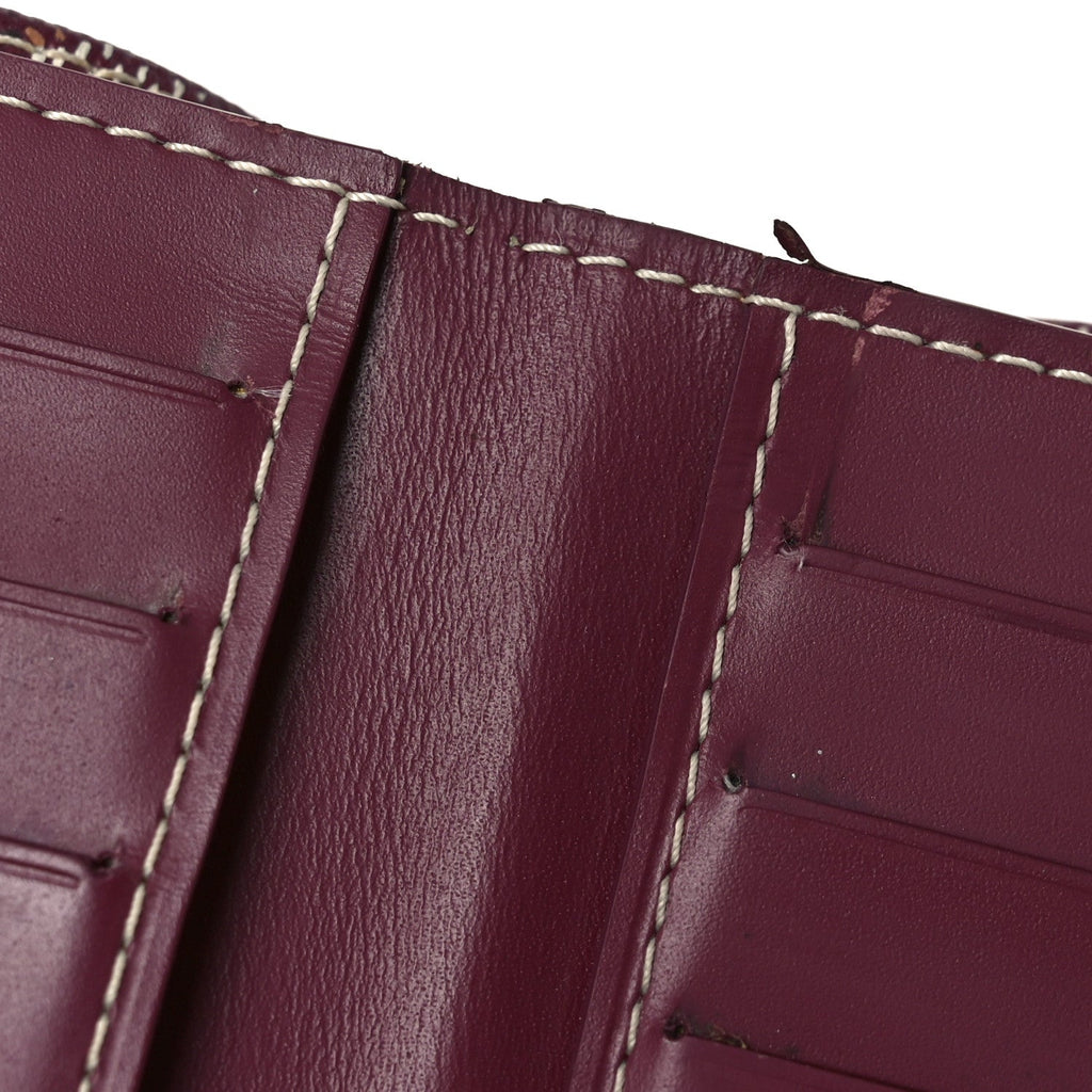 Goyardine Bi-Fold Victoire PM Wallet Burgundy
