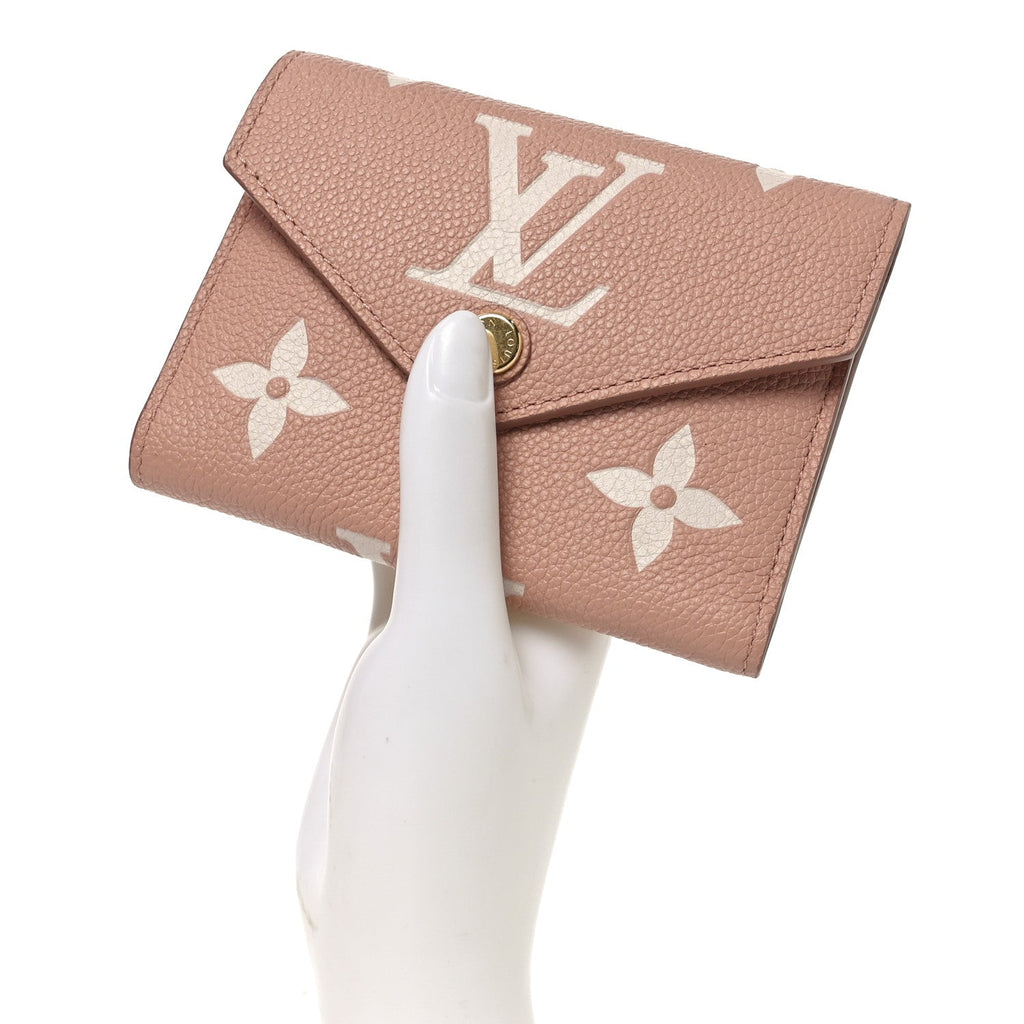 Empreinte Monogram Giant Victorine Wallet Rose Trianon Creme