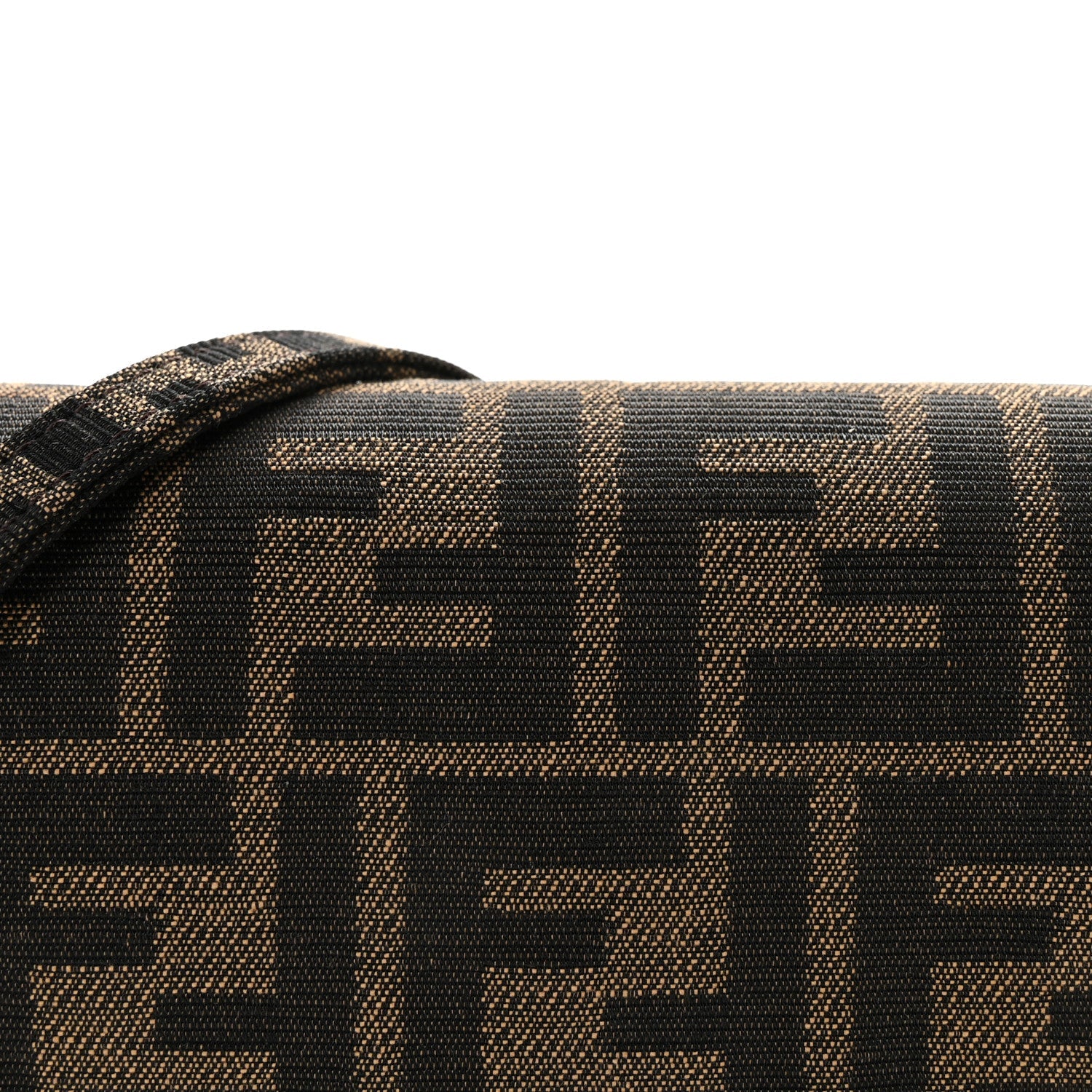 Fabric Jacquard FF 1974 Mini Baguette Tobacco Moro Black