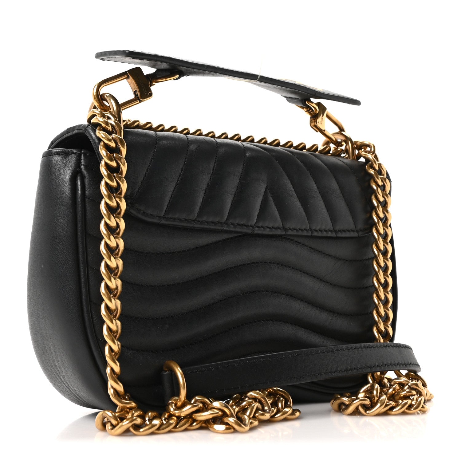 Calfskin New Wave Chain PM Black