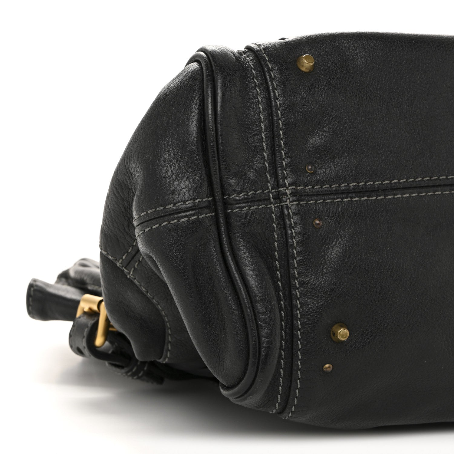 Grained Calfskin Paddington Tote Black
