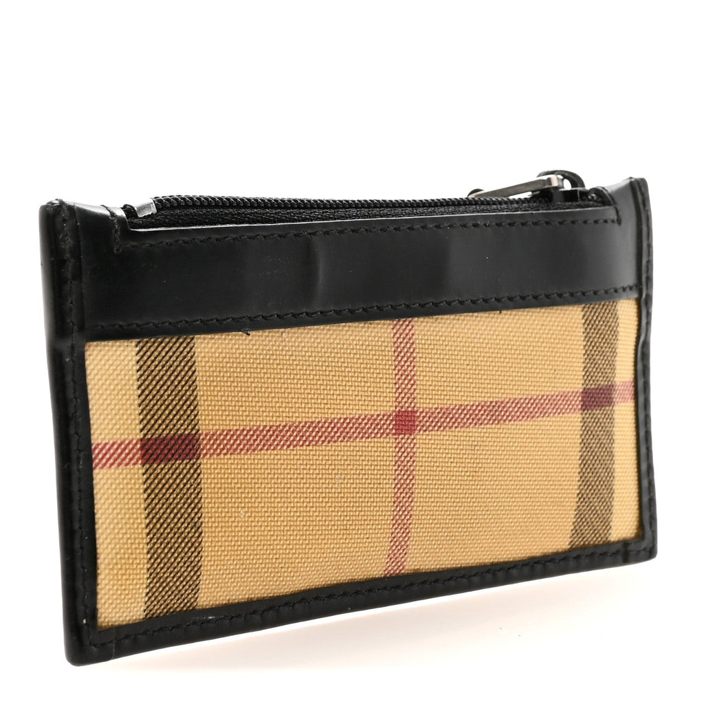 House Check Key Coin Case Black