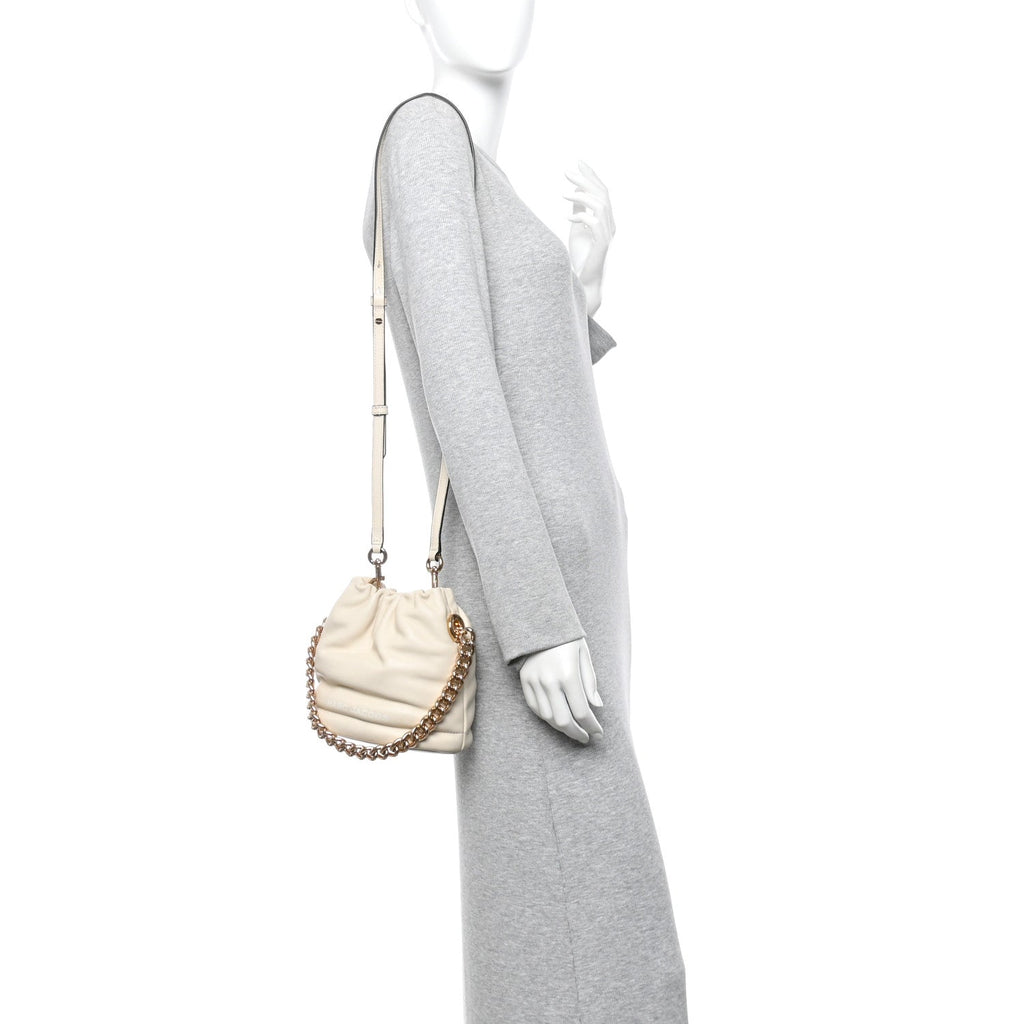 Calfskin Soft Small Bucket Bag Marshmallow