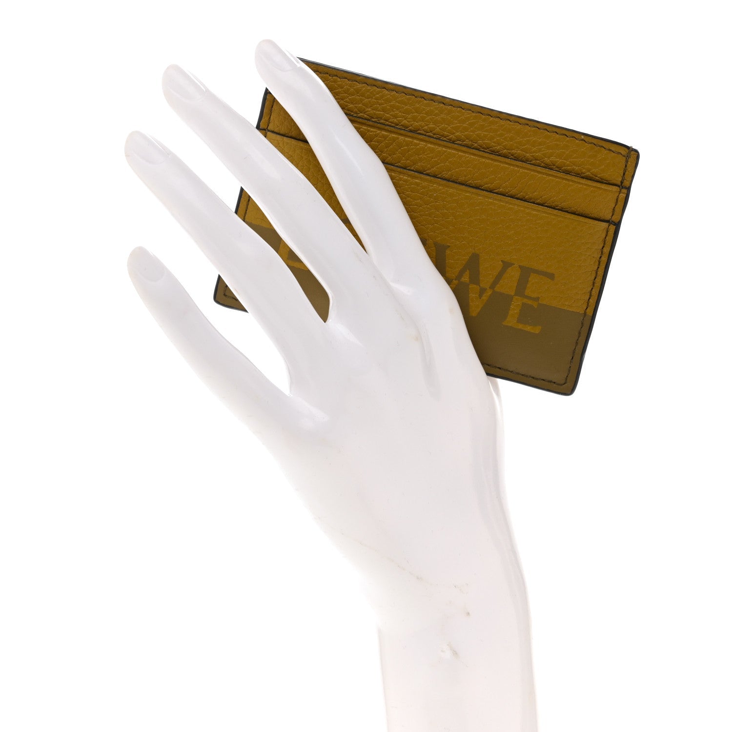 Grained Calfskin Signature Plain  Holder