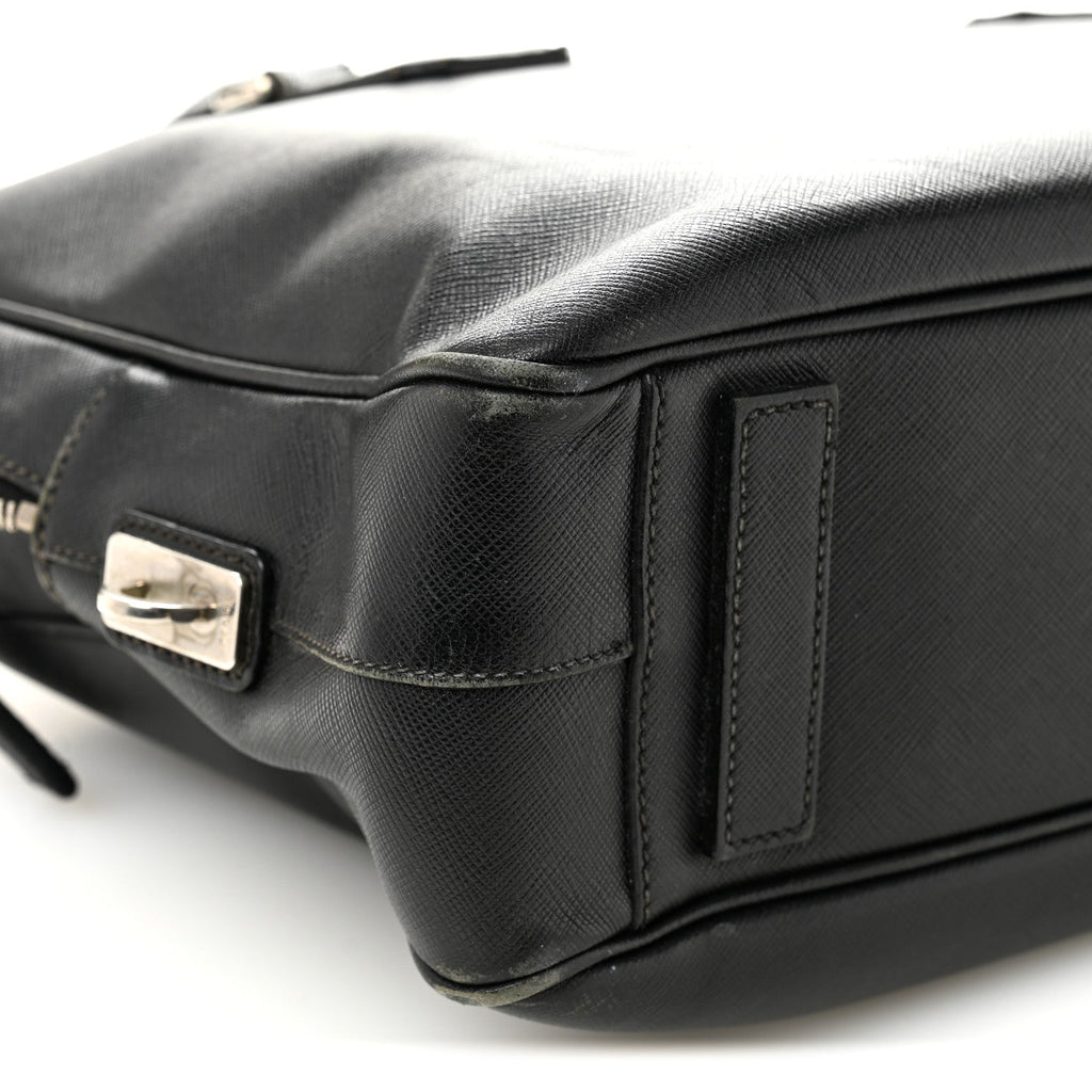 Saffiano Travel Briefcase Black