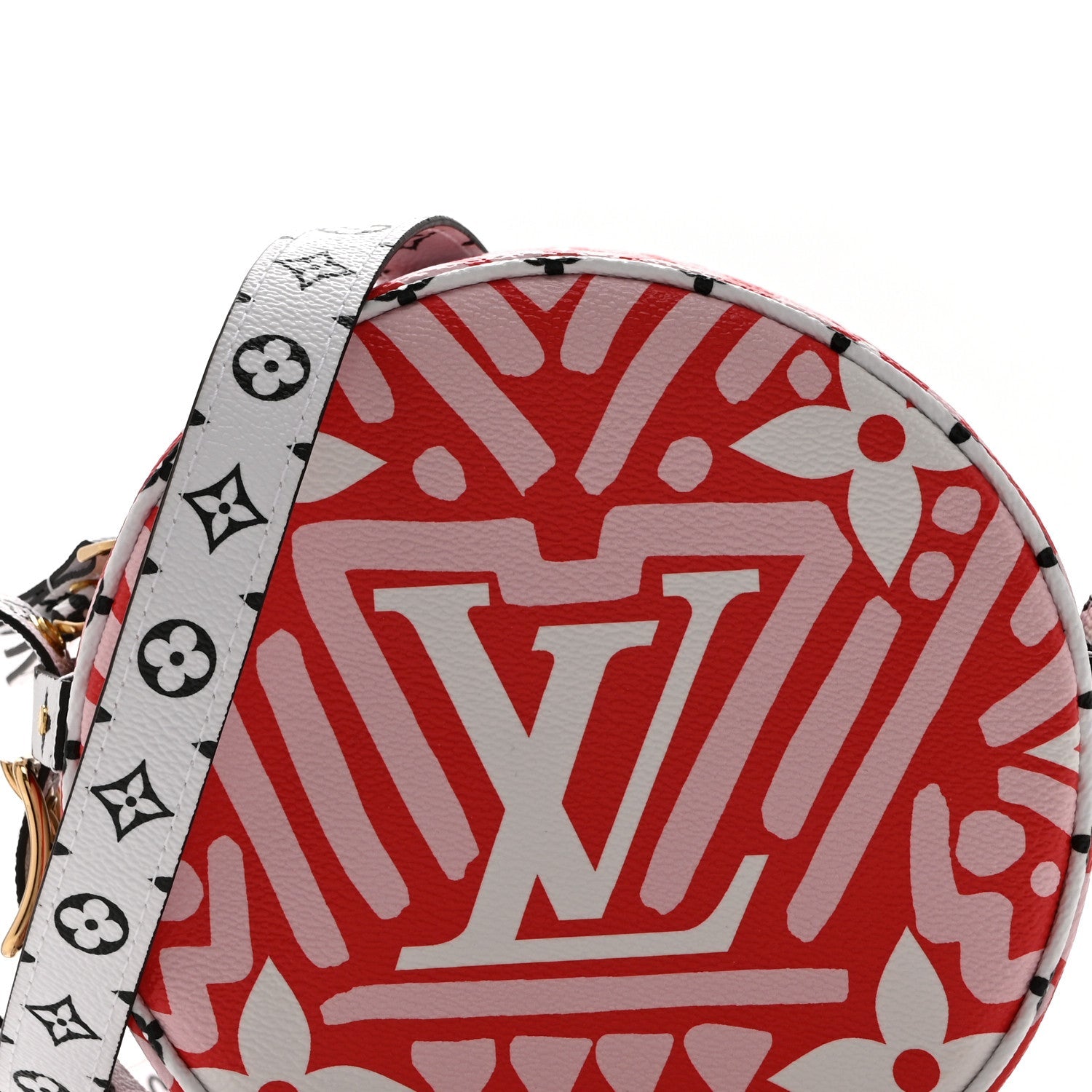 Monogram Giant Crafty Boite Chapeau Souple PM Rouge Rose Creme