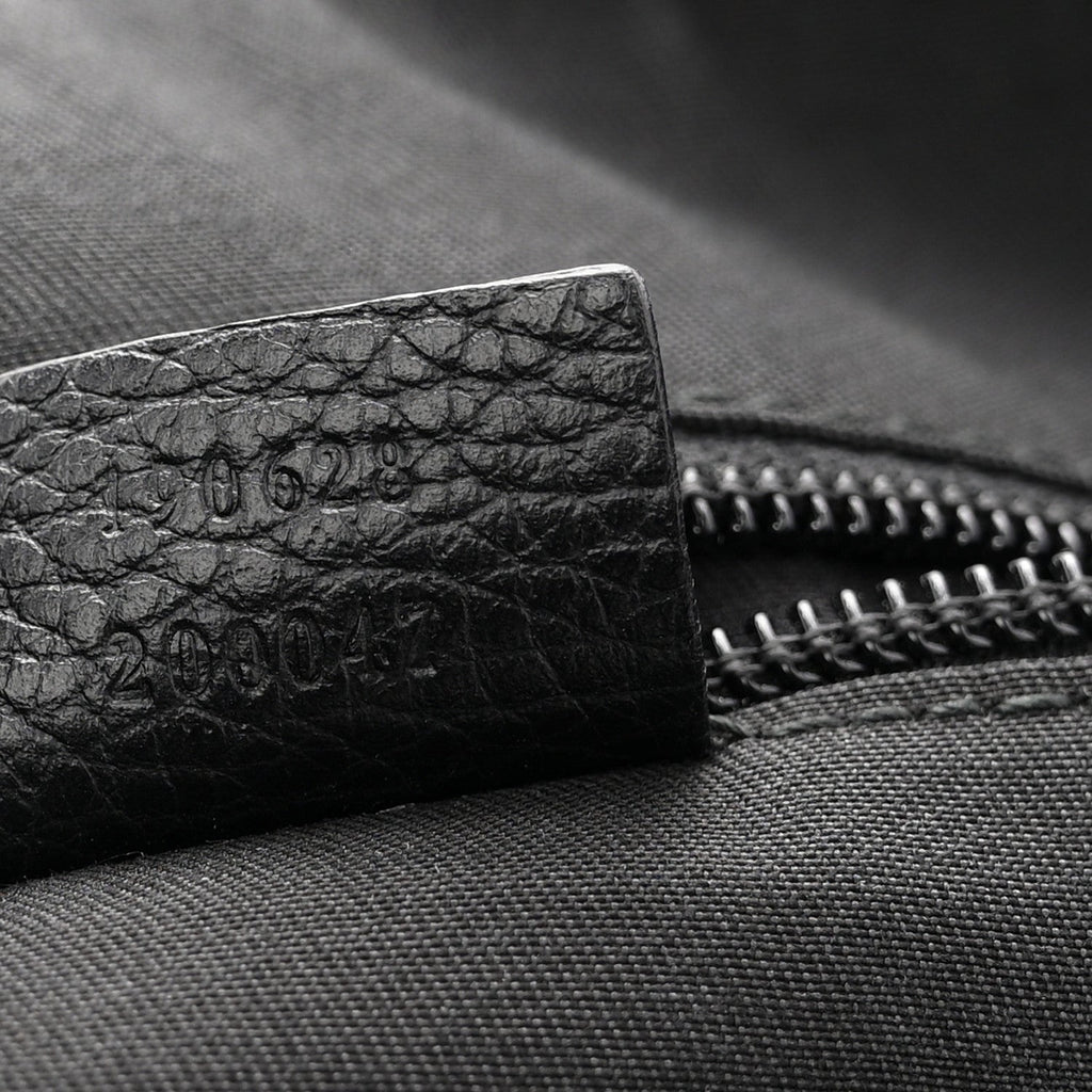 Denim Monogram Flat Messenger Bag  Black