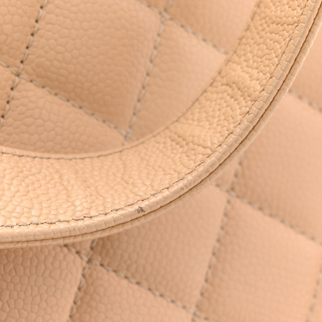 Caviar Quilted Grand Shopping Tote GST Beige Clair