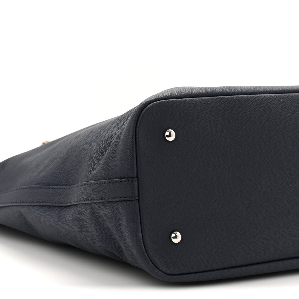 Calfskin Large Coco Eyelets Shopping Tote Navy
