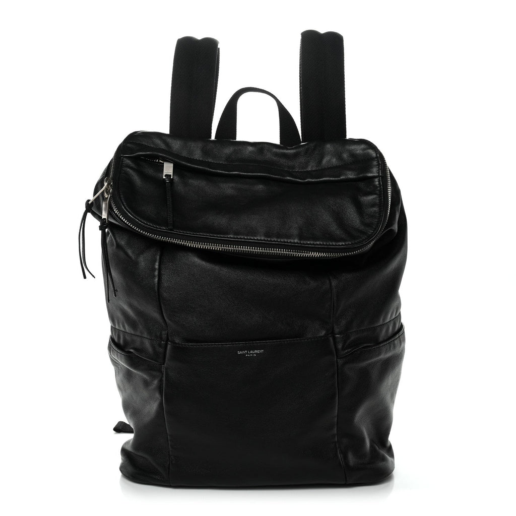 Canvas Calfskin Sid Backpack Black