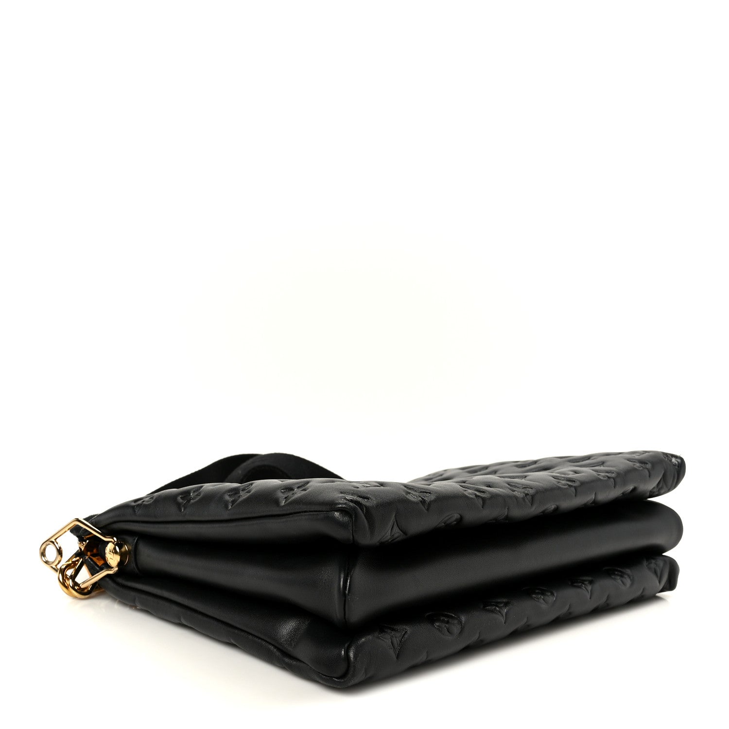 Lambskin Embossed Monogram Coussin MM Black