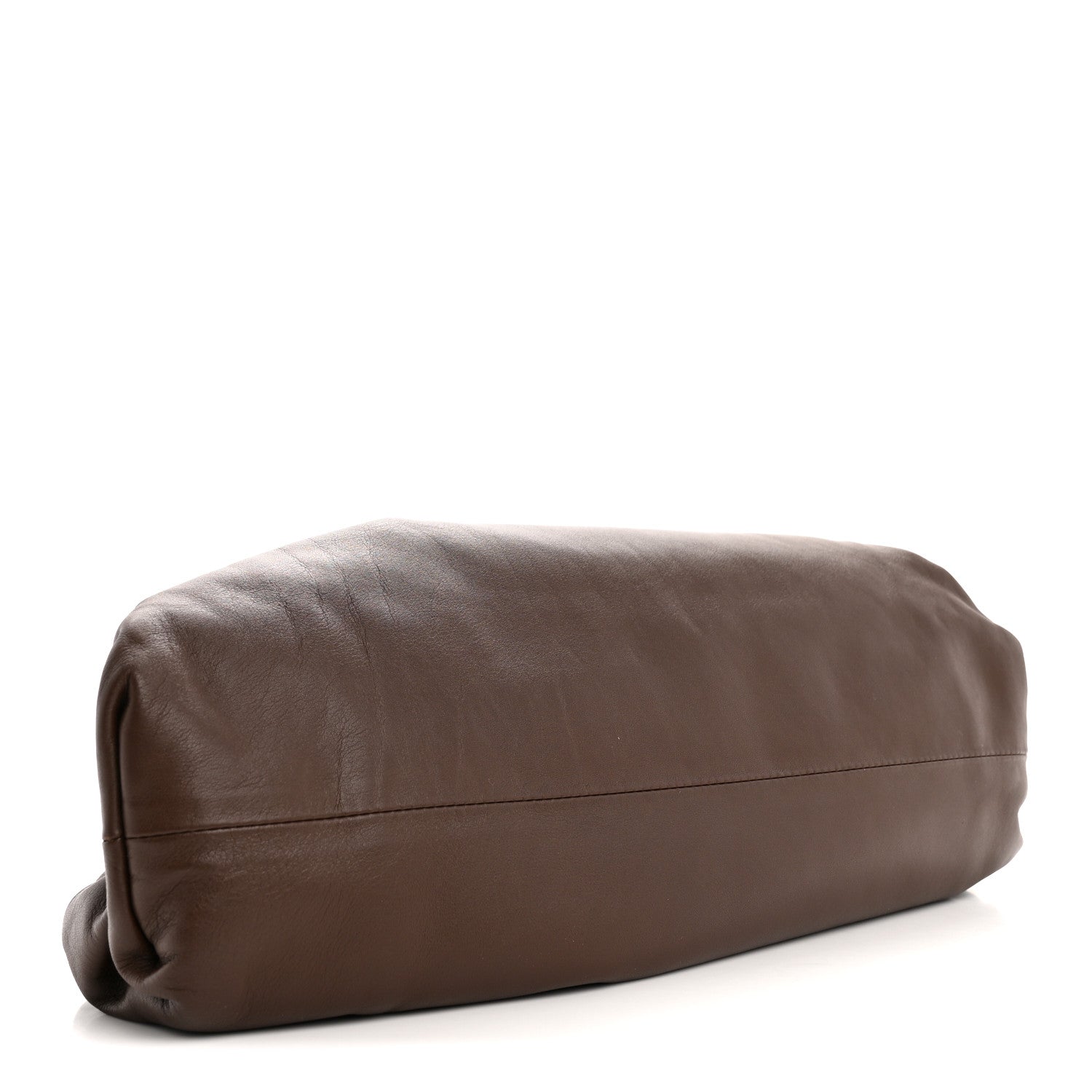Smooth Butter Calf The Pouch Oversized Clutch Brownie