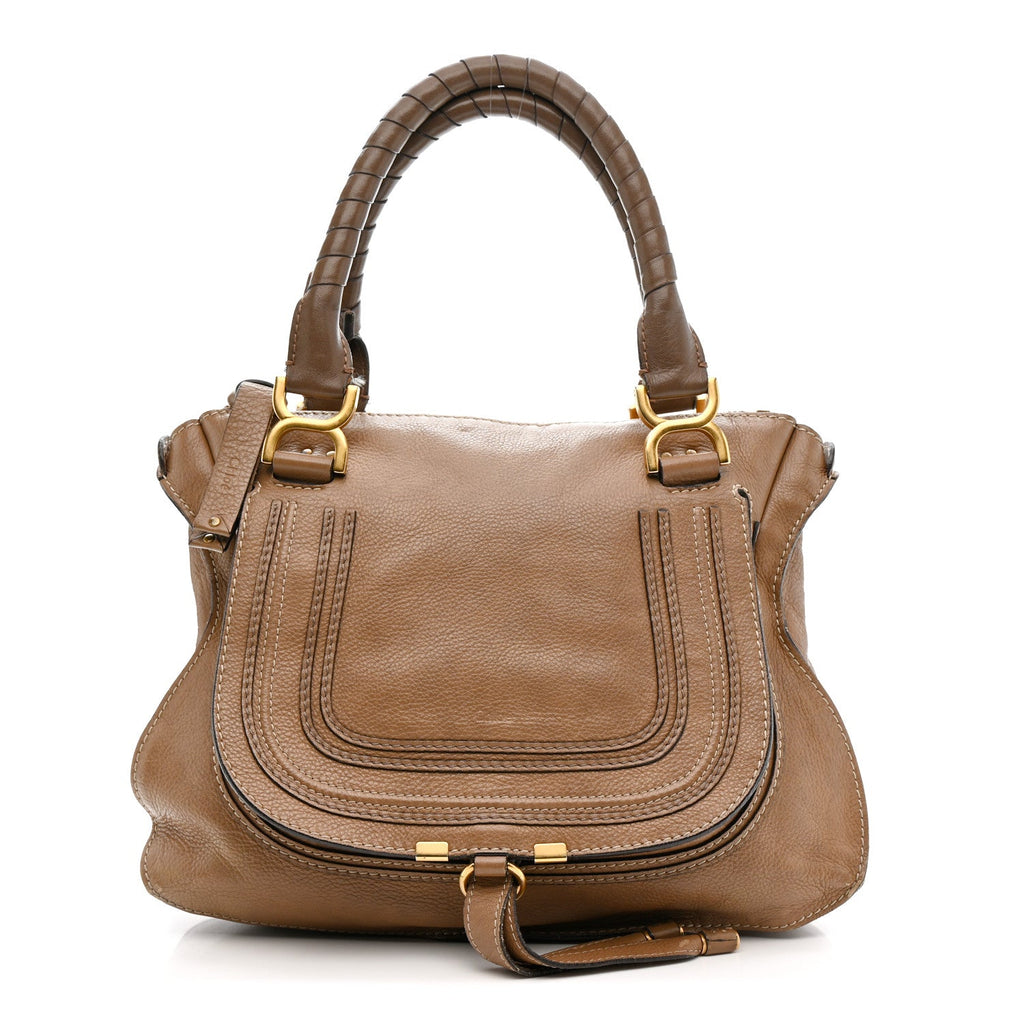 Calfskin Medium Marcie Satchel Nut