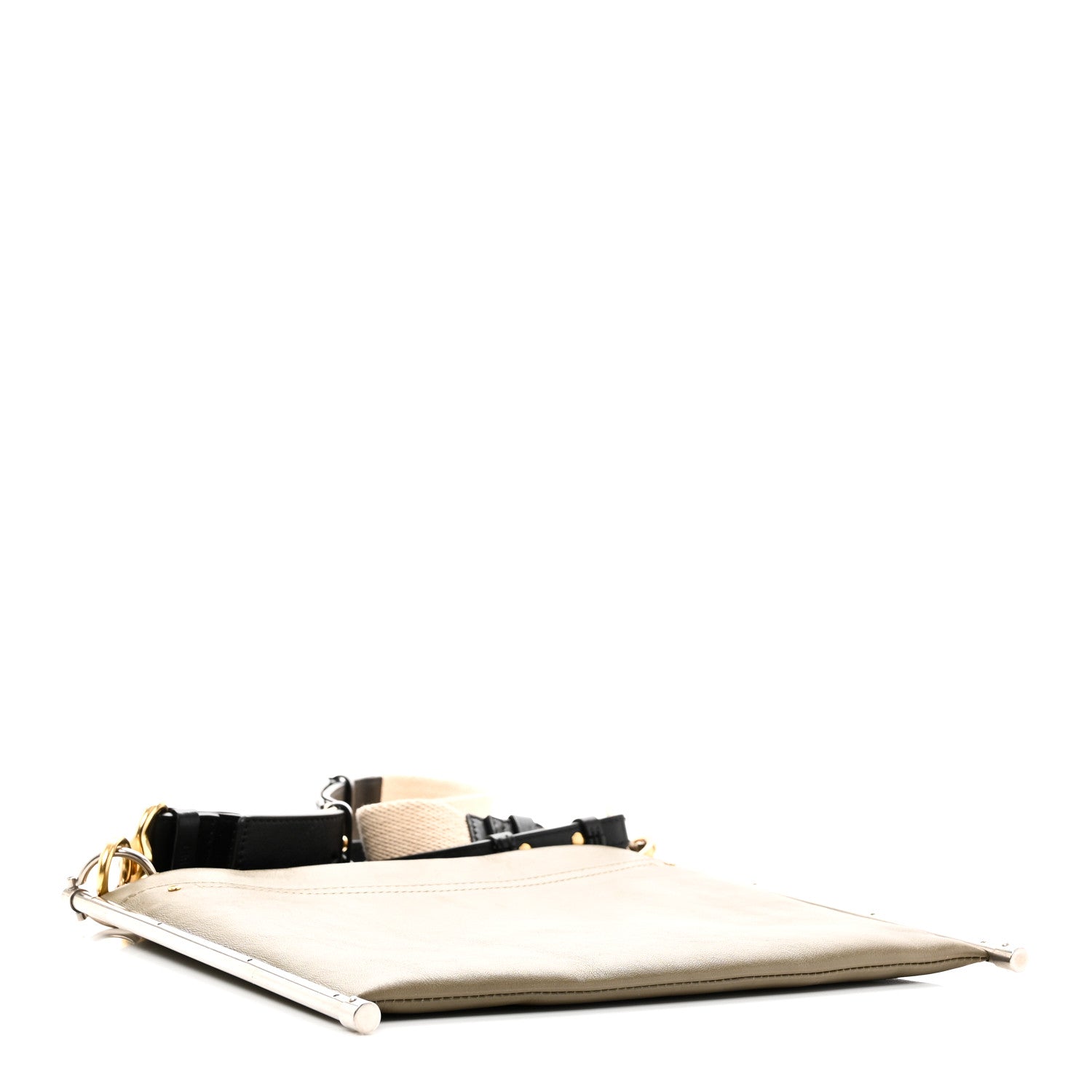 Smooth Calfskin Medium Roy Clutch Merino Grey