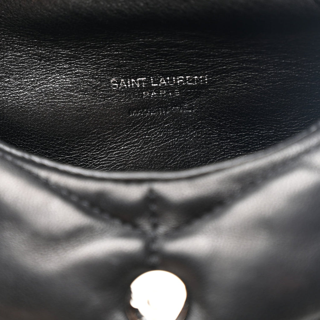 Lambskin Monogram Loulou Puffer Pouch Clutch Black