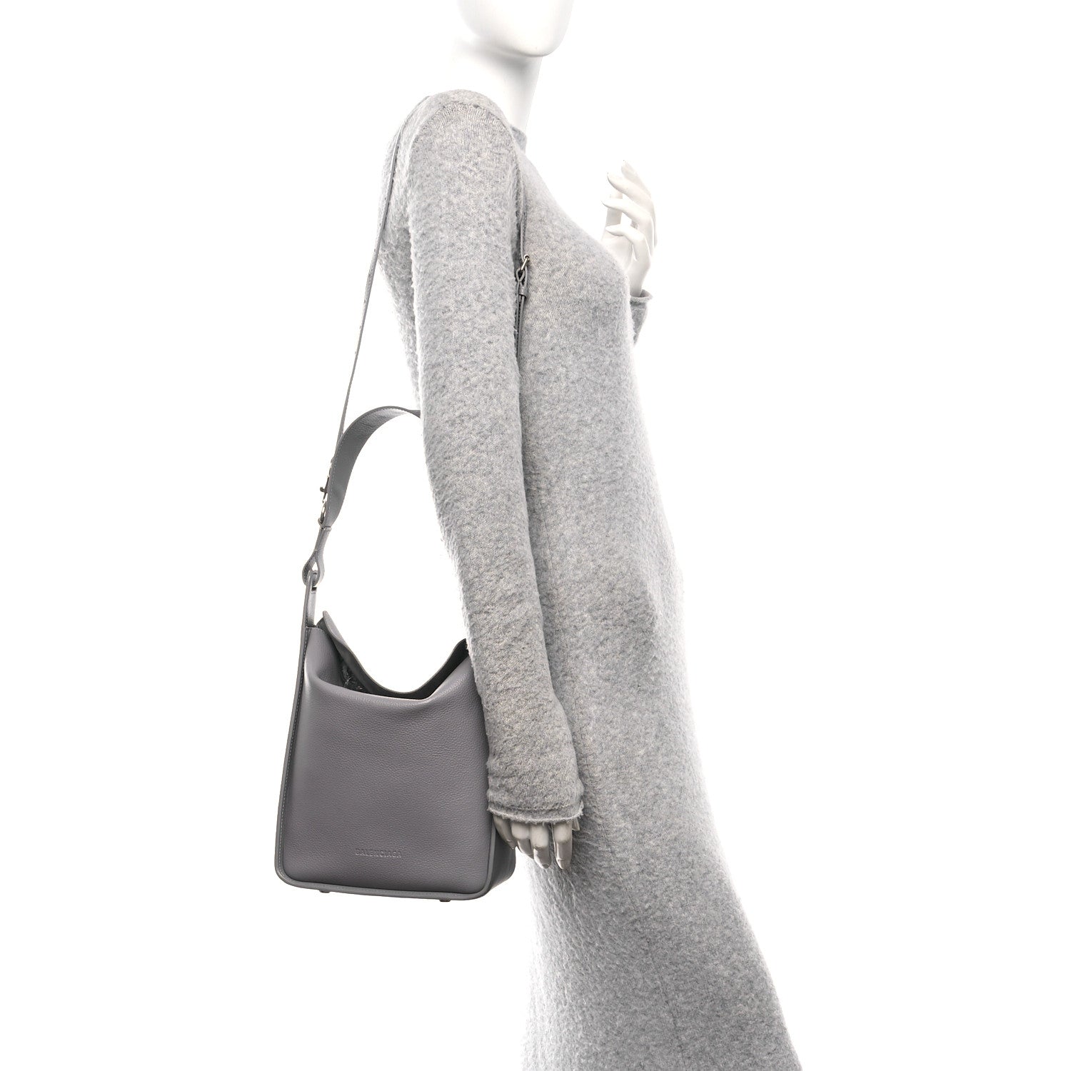 Calfskin Logo Embossed Small Tool 2.0 North-South Tote Balenciaga Grey