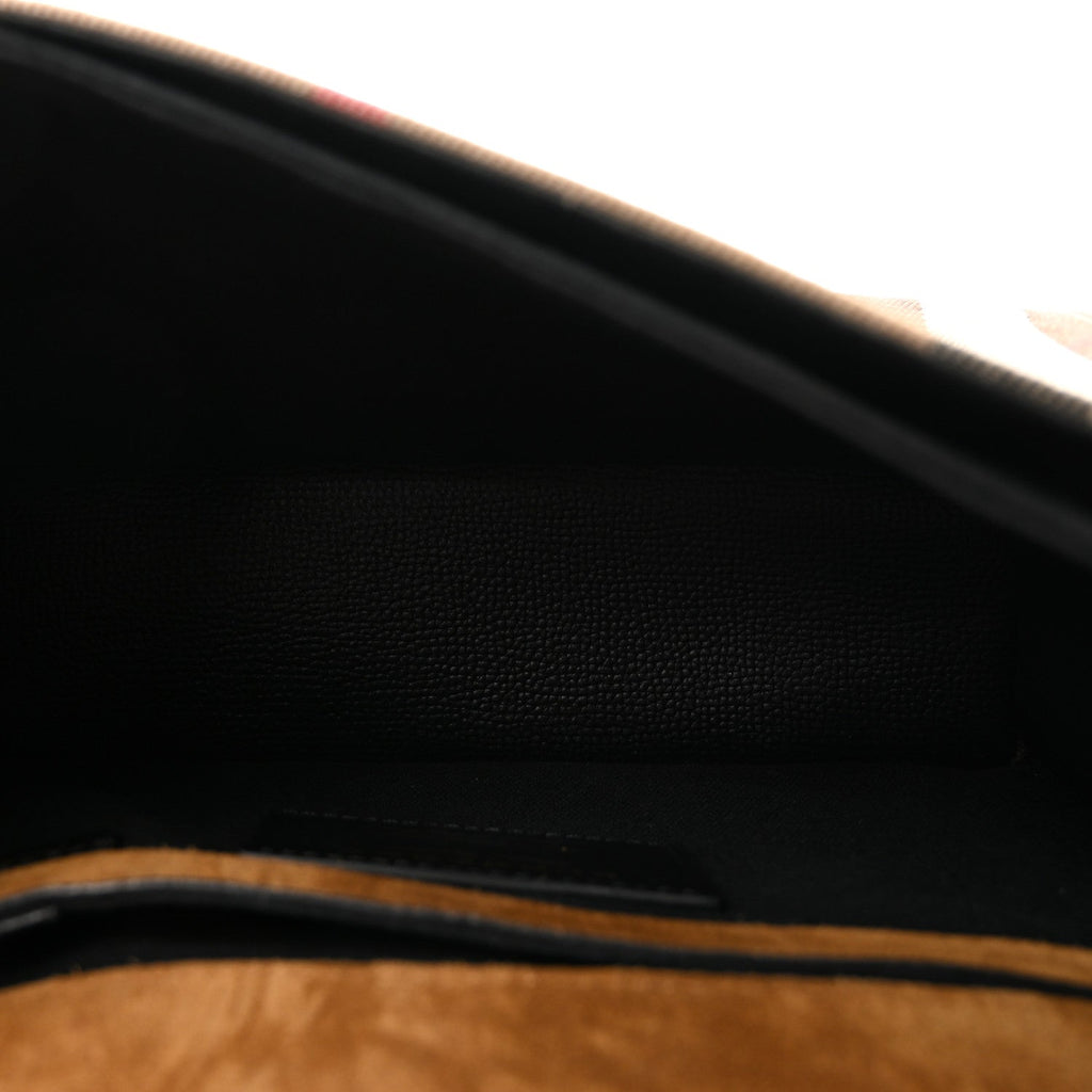 Derby Calfskin House Check Small Macken Crossbody Bag Black