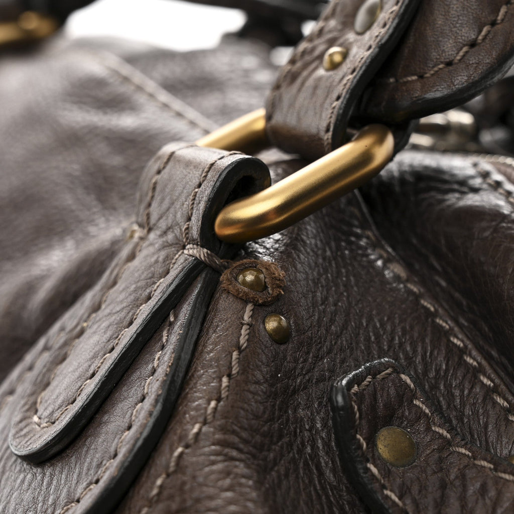 Calfskin Medium Paddington Satchel Chocolate