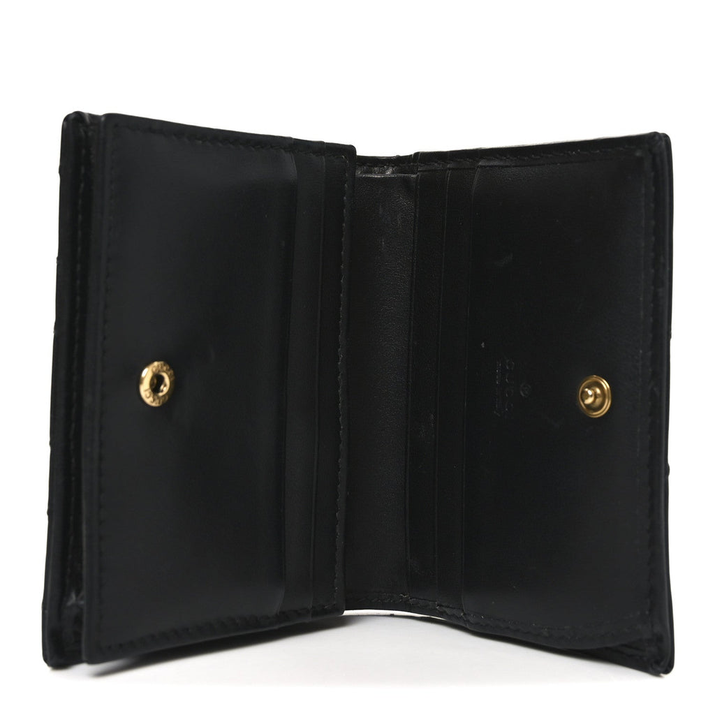 Calfskin Matelasse GG Marmont  Case Wallet Black
