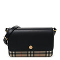 Calfskin Mini Vintage Check Note Bag Black