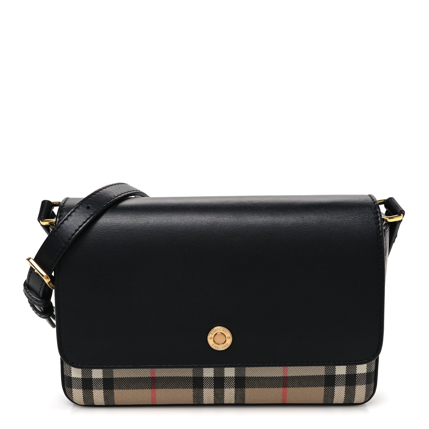 Calfskin Mini Vintage Check Note Bag Black