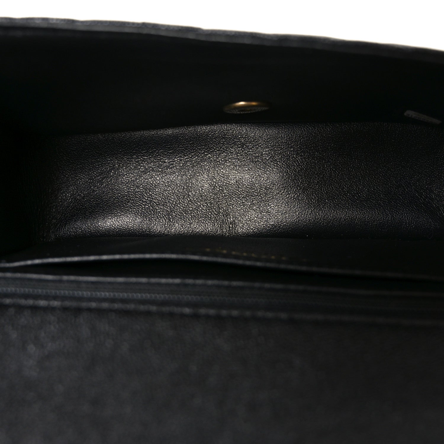 Caviar Quilted Mini Top Handle Rectangular Flap Black