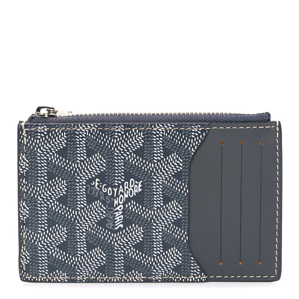 Goyardine Bourbon Zipped  Holder Grey