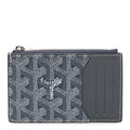 Goyardine Bourbon Zipped  Holder Grey