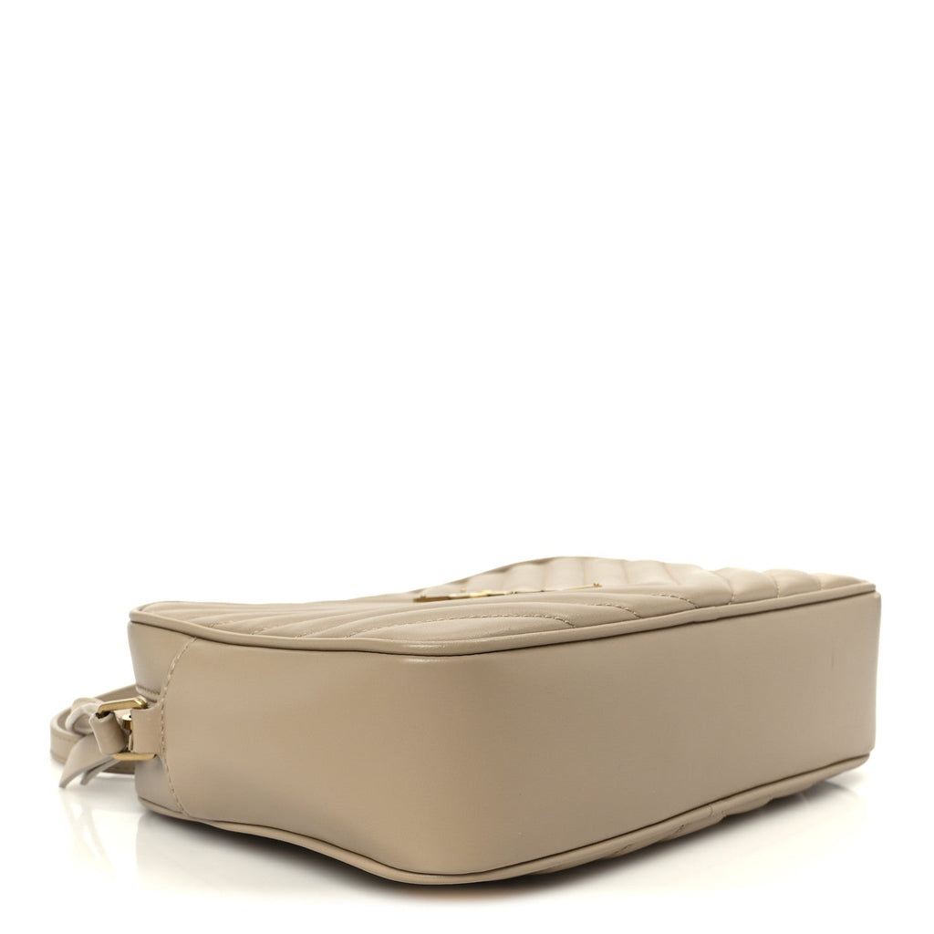 Calfskin Matelasse Monogram Lou Camera Bag Dark Beige