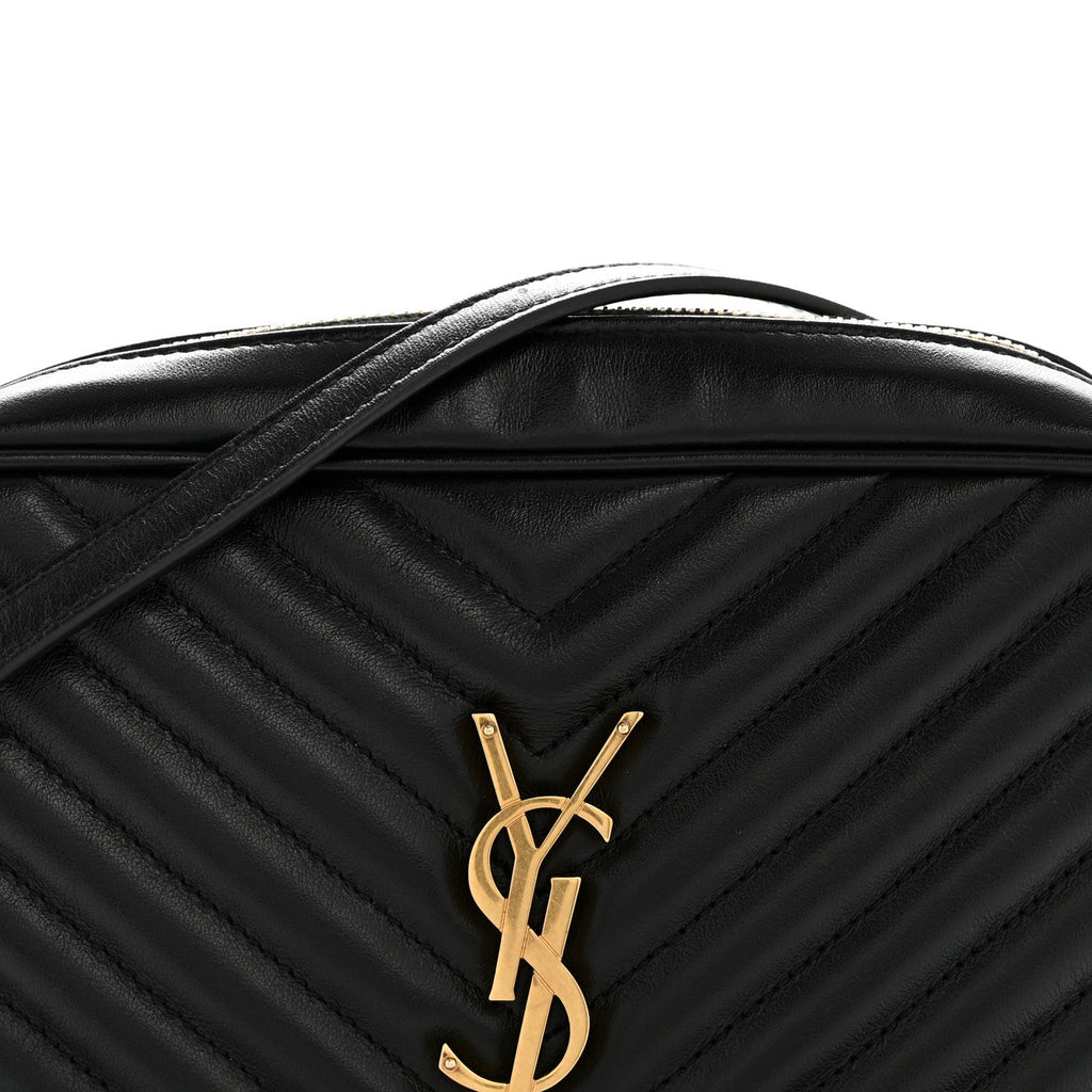 Calfskin Matelasse Monogram Lou Camera Bag Black