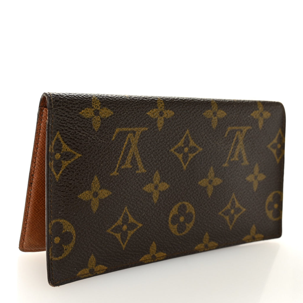 Monogram Simple Checkbook Holder Wallet Cover