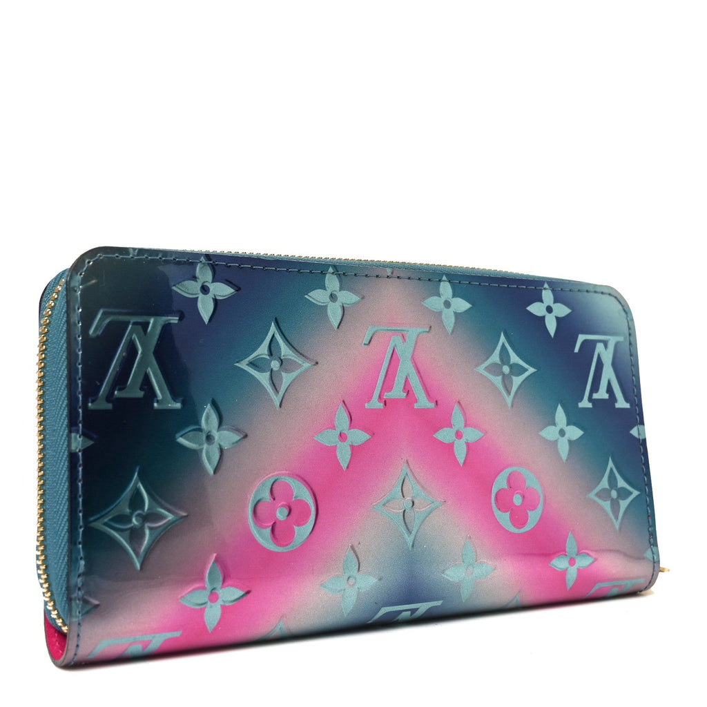 Metallic Vernis Degrade Zippy Wallet Blue Pink