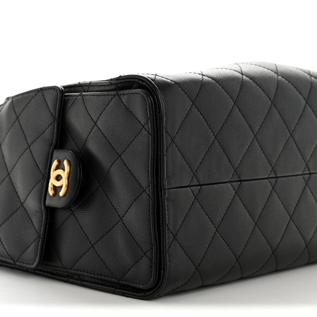 Caviar Quilted Small Chanel 25 Handbag Black