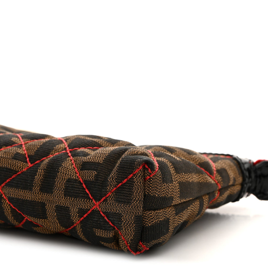 Zucca Quilted Pochette Tobacco Red