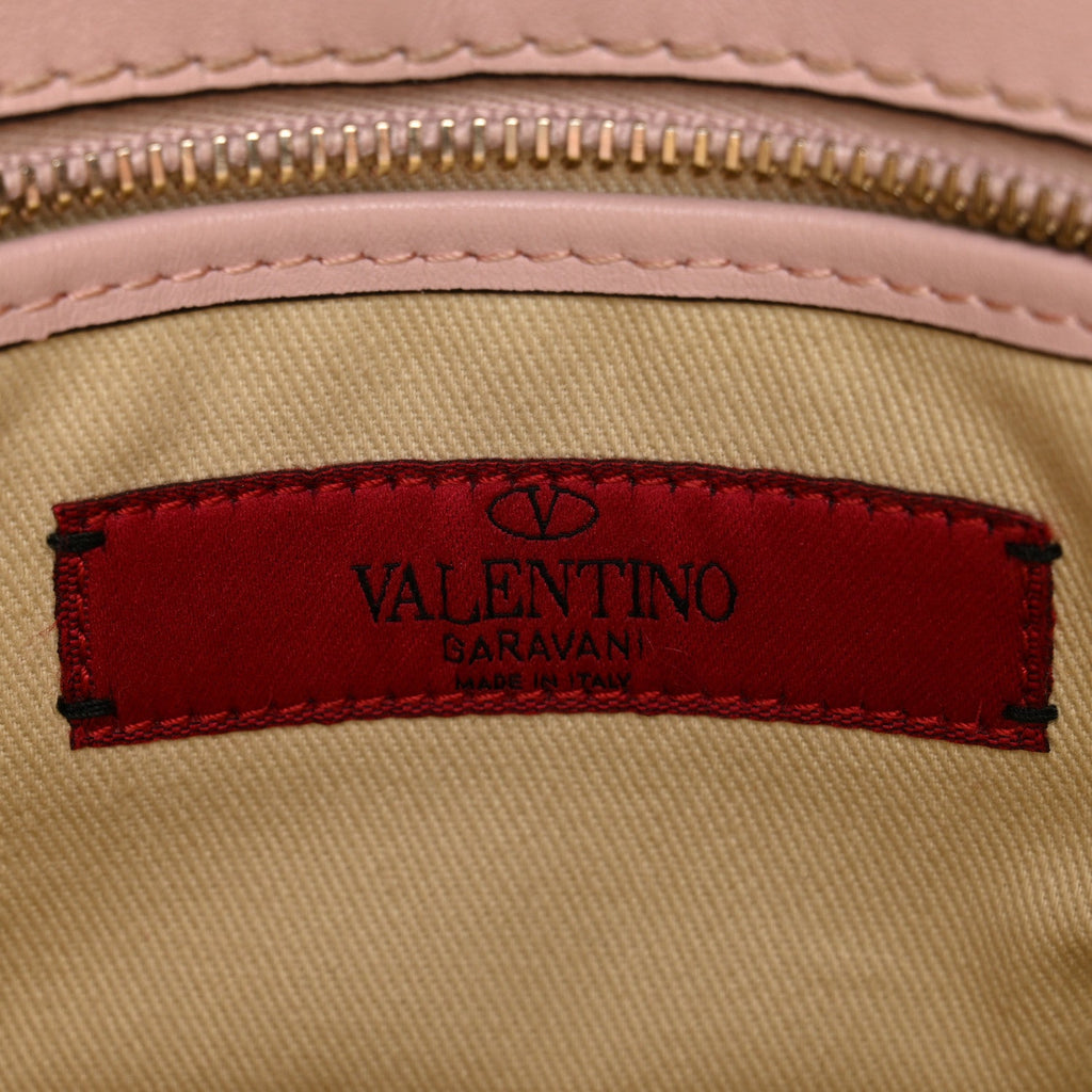 Calfskin Rockstud Camera Crossbody Bag Water Rose