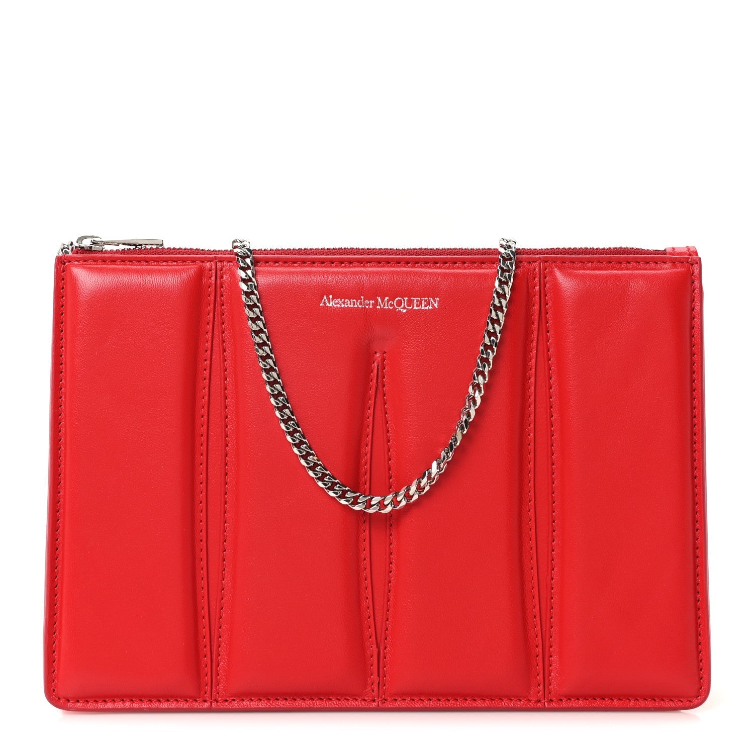 Calfskin Slash Pouch Welsh Red