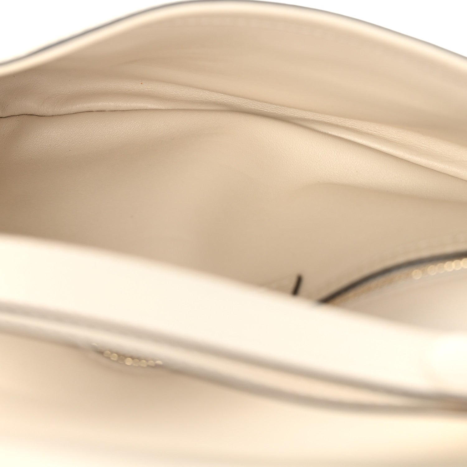 Roxy Calfskin Blondie Chain Shoulder Flap Bag Mystic White