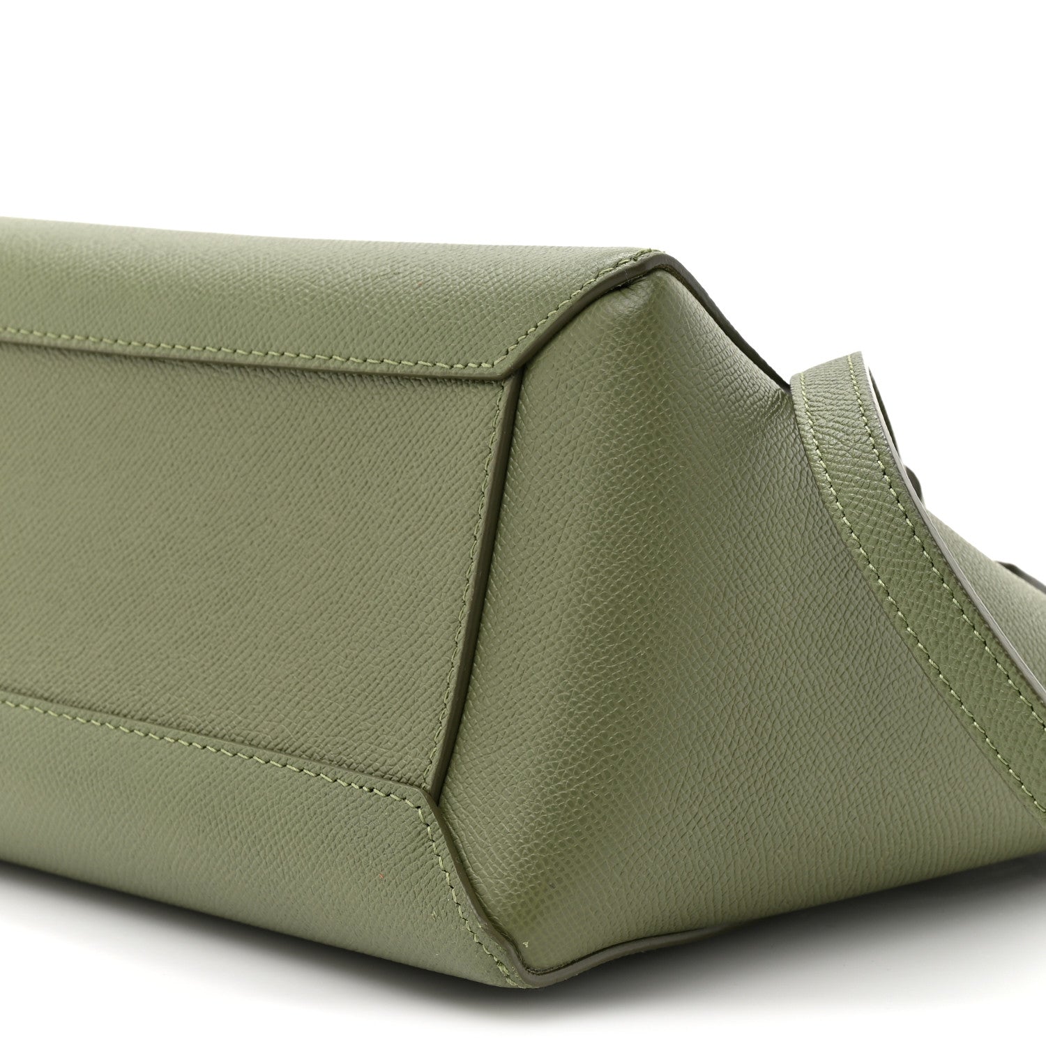 Grained Calfskin Micro Belt Bag Army Green
