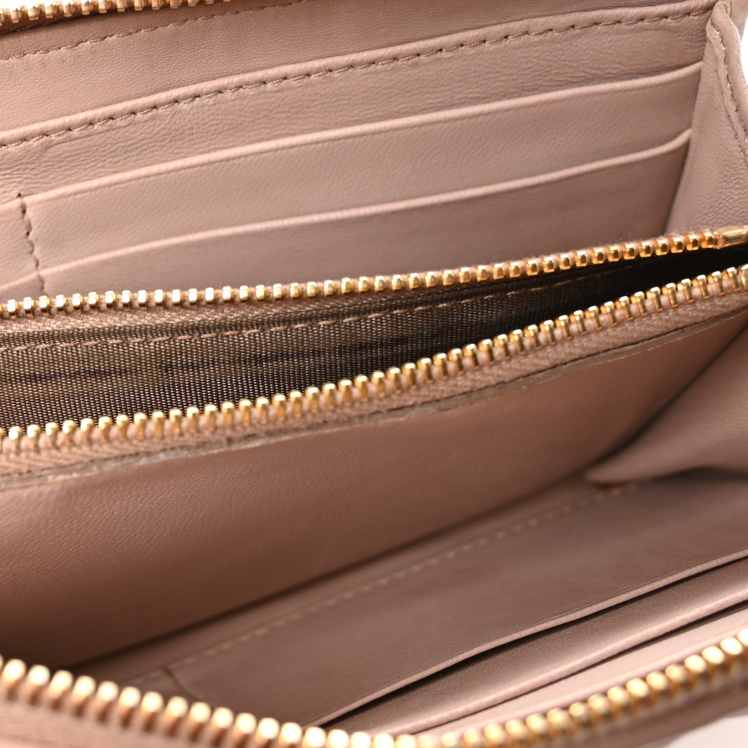 Nappa Matelasse Zip Around Wallet Pomice