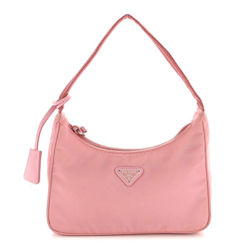 Tessuto Nylon Saffiano Mini Re-Edition 2000 Bag Rosa